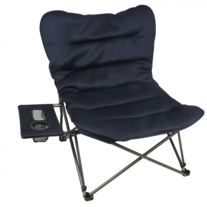 Ozark Trail Oversized Relax Plush Chair with Side Table, Blue @ Walmart