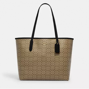 68% Off Coach City Tote In Signature Canvas @ Coach Outlet