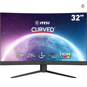 Amazon.com - MSI Optix G32CQ4 E2 1500R 2560 x 1440 170Hz 显示器 ，8.3折