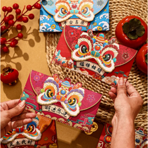 12pcs Chinese New Year Red Envelopes 2024 Dragon Year Red Pocket Lucky Red Envelope