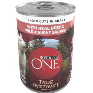 Purina ONE High Protein Wet Dog Food True Instinct Tender Cuts in Dog Food Gravy @ Amazon