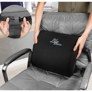 Life Design Back Support Pillow for Office Chair, 3 Colors @ Amazon
