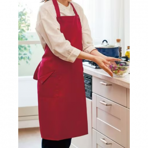 選べる シンプルエプロン(乾きやすくシワになりにくい)(洗濯機OK)