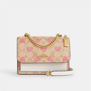 Coach Mini Klare Crossbody In Signature Canvas With Heart Print