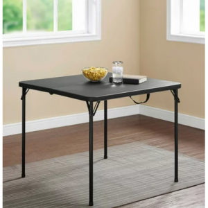 $4.97 off Mainstays 34" Square Resin Fold-in-Half Table, Rich Black @Walmart