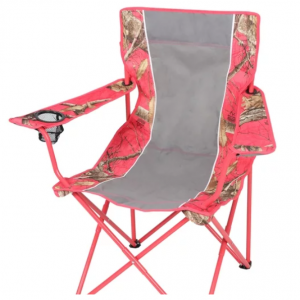 $11.97 off Realtree Basic Camo Outdoor Camping Chair with Cup Holder, Pink @Walmart