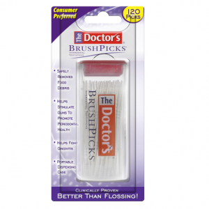 The Doctor's BrushPicks, Interdental Brushes and Dental Pick 2-in-1, 120 Toothpicks @ Amazon