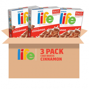 Life Breakfast Cereal, Cinnamon, 13 Ounce (Pack of 3) @ Amazon