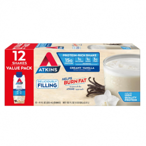 Atkins 蛋白奶昔香草口味 12瓶 @ Amazon