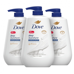 Dove Body Wash with Pump Deep Moisture 30.6 Fl Oz (Pack of 3) @ Amazon