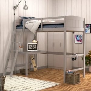 Hillsdale 閣樓雙層床 Twin 灰色