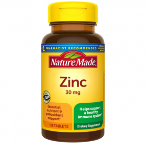 Nature Made Zinc 30 mg, Dietary Supplement, 100 Tablets, 100 Day Supply @ Amazon