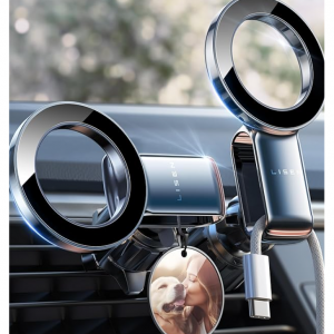 LISEN Fits MagSafe Car Mount - [30 Super Magnets] Magnetic Car Phone Mount for $7.88 @Amazon