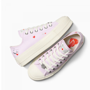 Converse Chuck Taylor All Star Lift Platform Y2K Heart 帆布鞋