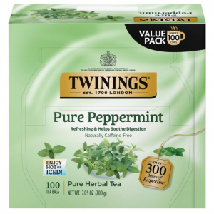 Twinings Pure Peppermint, 100 Individually Wrapped Tea Bags @ Amazon