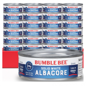 Bumble Bee Solid White Albacore Tuna in Water, 5 oz Can (Pack of 24) @ Amazon