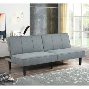 Mainstays Studio Futon, Gray Linen Upholstery @ Walmart