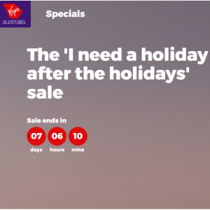 Save up to 30% off flights to 36 destinations @Virgin Australia
