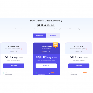 iMyFone D-Back Data Recovery Expert for iOS/Android PCs, FREE download & Free lifetime updates