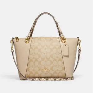 70% Off Coach Kacey Satchel In Colorblock Signature Canvas @ Coach Outlet