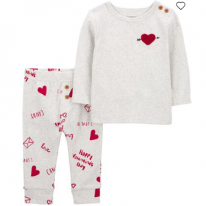 OshKosh B'gosh嬰兒情人節圖案服裝 2 件套