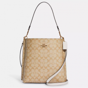 60% Off Coach Mollie Bucket Bag In Signature Canvas @ Coach Outlet	