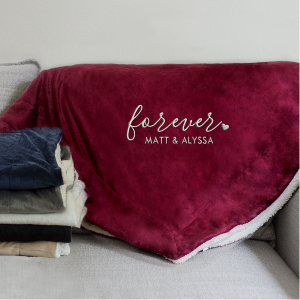 刺绣 Forever 夏尔巴人毯子