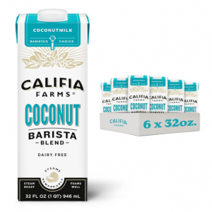 Califia Farms - Coconut Barista Blend Coconut Milk, 32 oz (Pack of 6) @ Amazon
