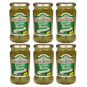 Filippo Berio Pesto, Classic Basil, 6.7 Ounce Glass Jar, Pack of 6 @ Amazon