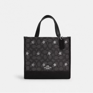 75% Off Coach Dempsey Tote 22 In Signature Jacquard With Star Embroidery @ Coach Outlet