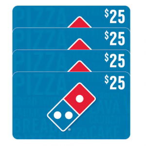 Domino's Four Restaurant $25 E-Gift Cards
