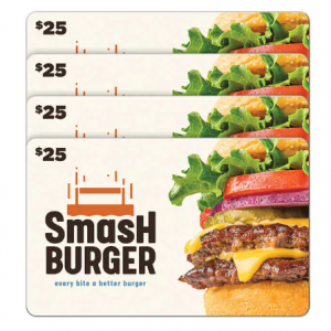 Smashburger Four Restaurant $25 E-Gift Cards