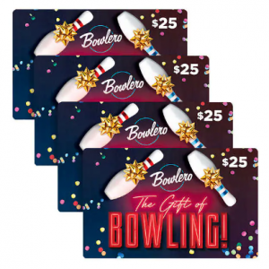 Bowlero $25 电子礼卡 4张