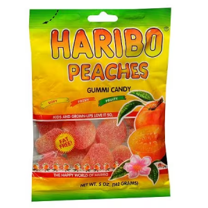Haribo Peaches Gummy Candy 5.0oz