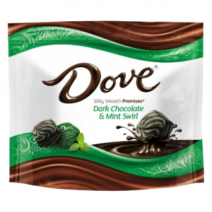 DOVE PROMISES Dark Chocolate Mint Swirl Candy, Individually Wrapped, 7.61 oz (Pack of 8) @ Amazon