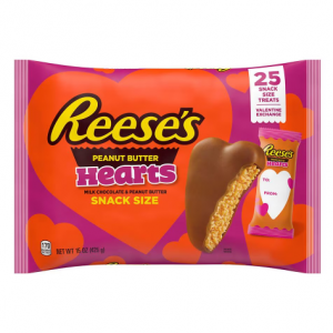 Reese's Milk Chocolate Peanut Butter Snack Size Hearts, Valentine's Day Candy, 15oz @ Walgreens