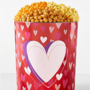 Forever Hearts 6 1/2 Gallon 3 Flavor Popcorn Tin
