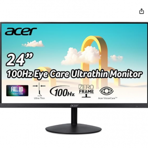 38% off Acer SB242Y Hbi 23.8" Full HD (1920 x 1080) Zero-Frame Gaming Office Monitor @Amazon
