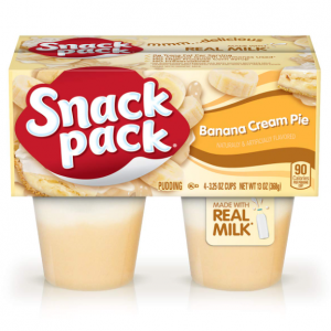 Snack Pack Banana Cream Pie Pudding Cups, 4 Count, 12 Pack @ Amazon