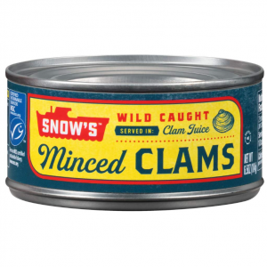 Snow's Wild Caught Minced Clams Canned, 6.5 Oz Can - 5g Protein Per Serving @ Amazon