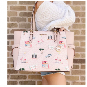 76% Off Michael Kors Gilly Large Drawstring Tote Light Powder Blush Pink MK Miami @ Gaby's Bags