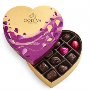 Godiva  什锦巧克力心形礼盒 14颗装