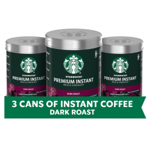 Starbucks 深度烘焙升級版速溶咖啡 3.17oz 3罐 可衝約120杯