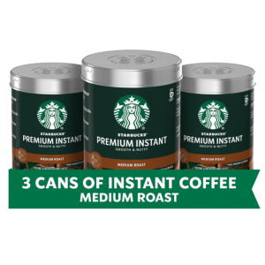 Starbucks 中培速溶咖啡 3.17oz 3罐 可衝約120杯