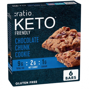 :ratio KETO Friendly Soft Baked Bars, Chocolate Chunk Cookie, 6 ct @ Amazon