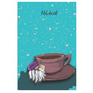 Notebook: Gnome Teacup 120 pages 6x9 wide rules notebook @ Amazon