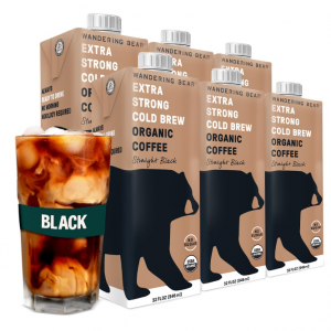 Wandering Bear 有機冷萃黑咖啡 32oz 6盒 @ Amazon