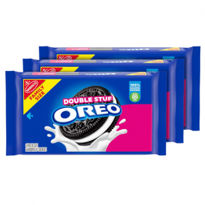 OREO Double Stuf Chocolate Sandwich Cookies, Family Size, 3 Packs @ Amazon