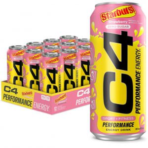 Cellucor C4 Energy Drink, STARBURST Strawberry, Pack of 12 @ Amazon