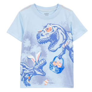 幼童复活节恐龙印花短袖T恤